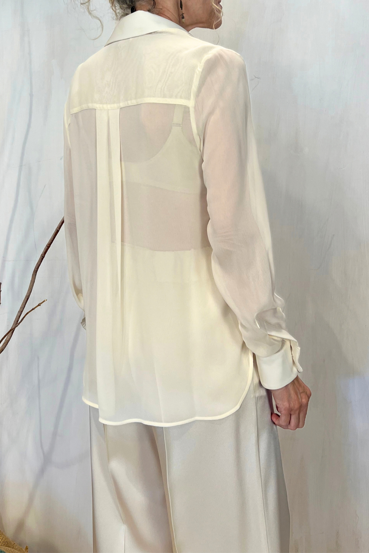 Camicia in crêpe