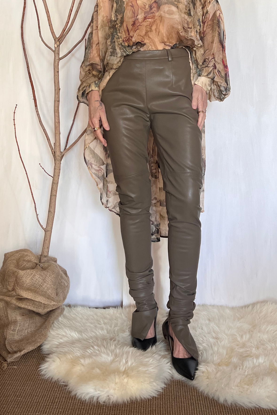 Leggings ecopelle