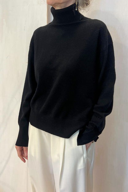 Maglia collo alto in misto cachmere