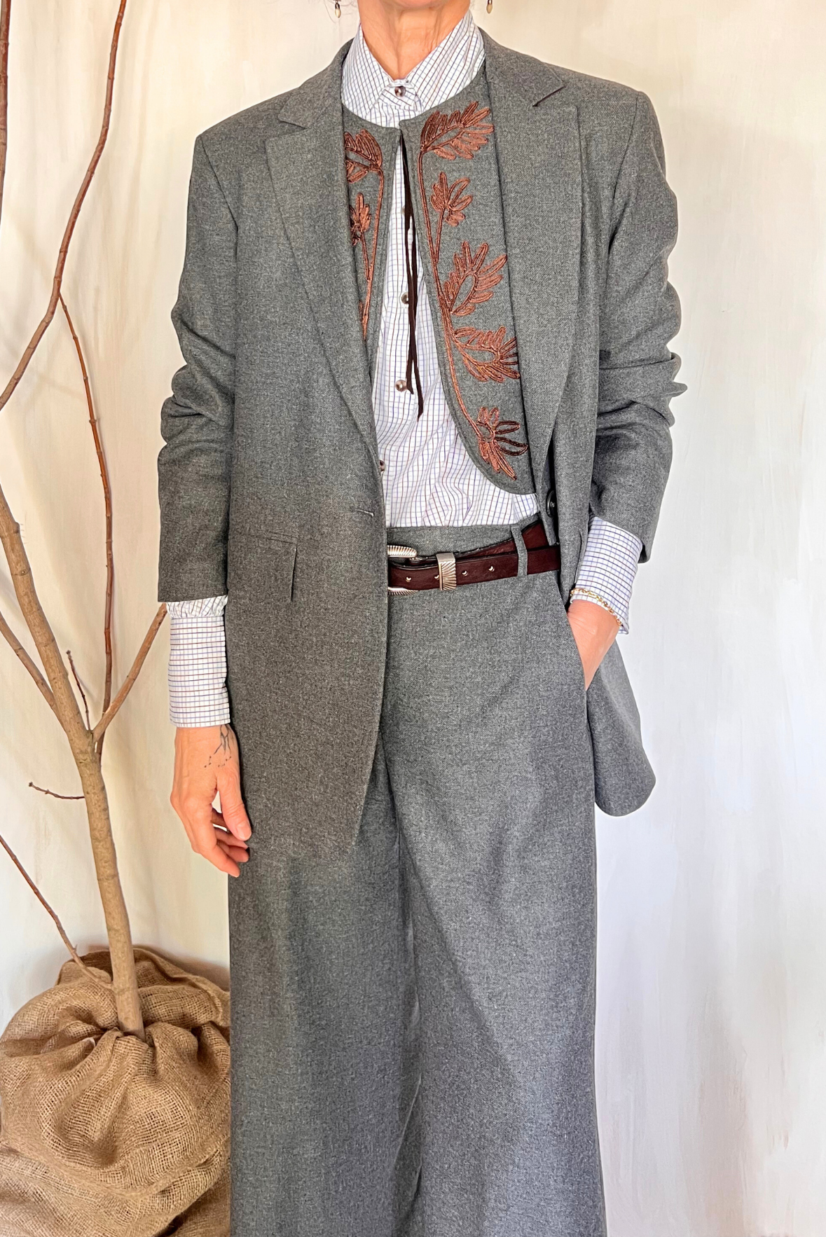 Blazer over misto lana