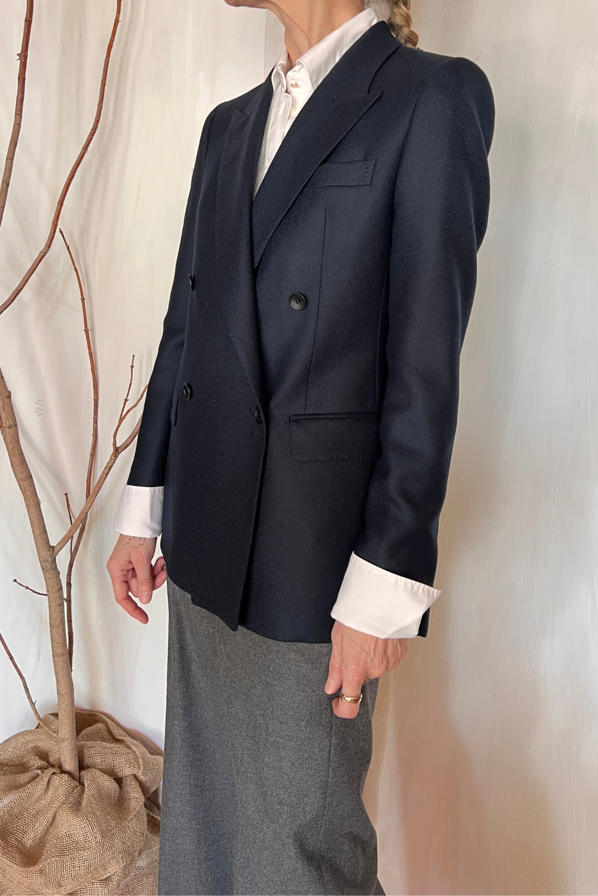 Blazer in lana a doppiopetto