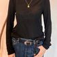 T-shirt collo alto viscosa e seta