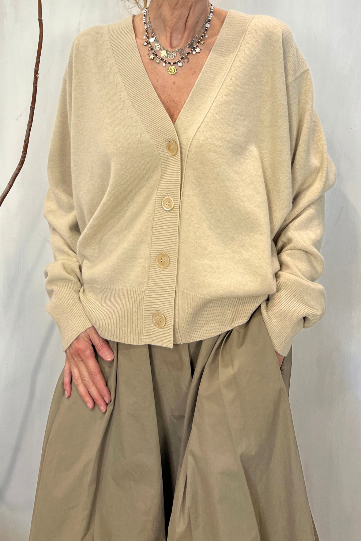 Cardigan over