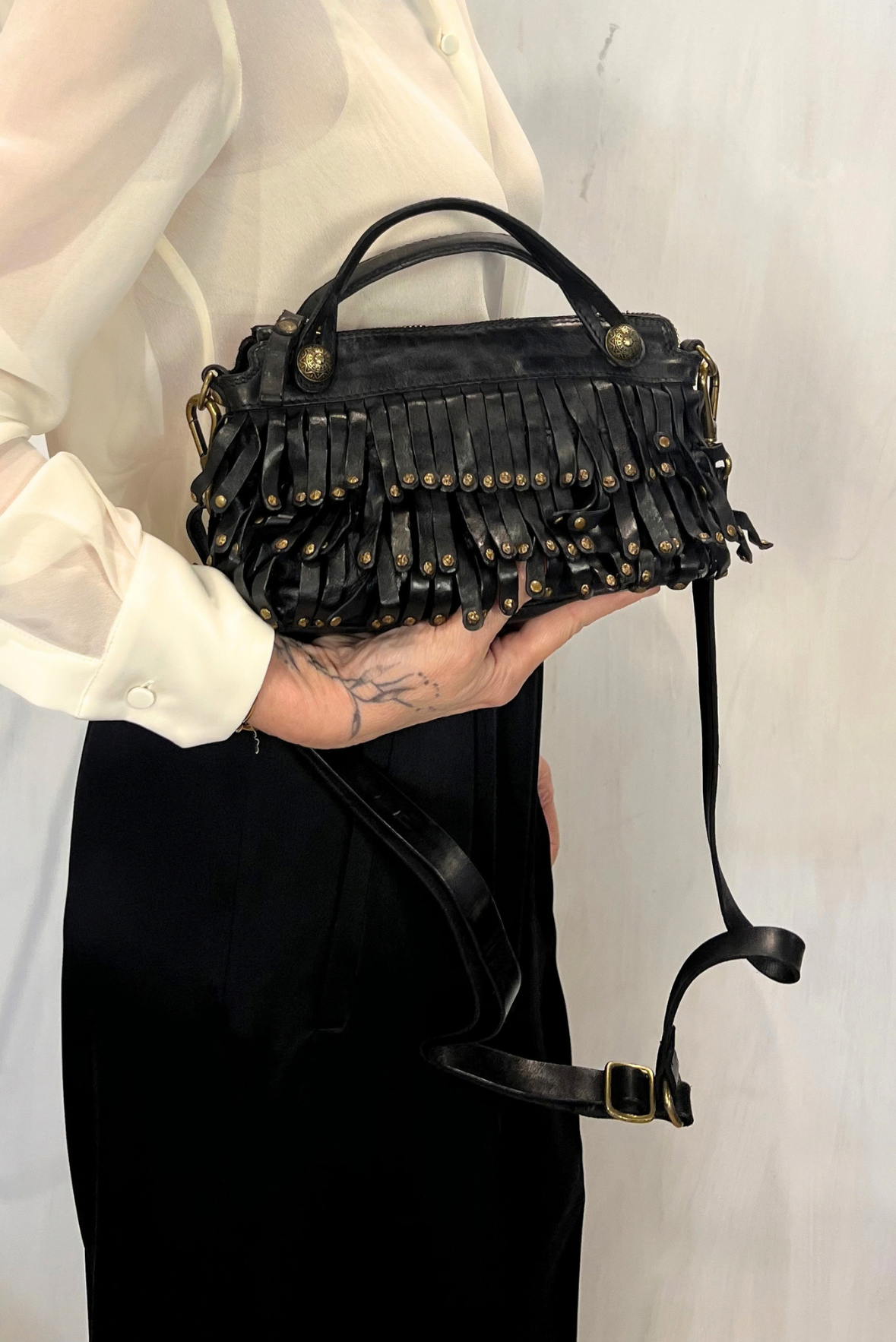 Borsa Melissa con frangine