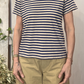T-shirt in cotone misto lino