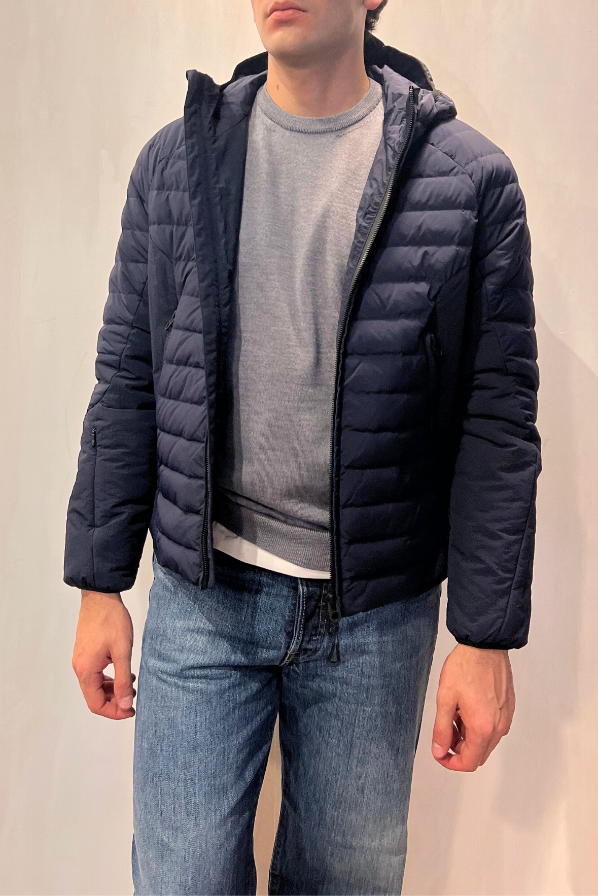 Piumino con cappuccio