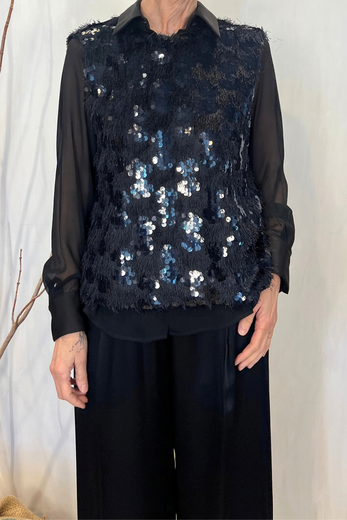Top con paillettes