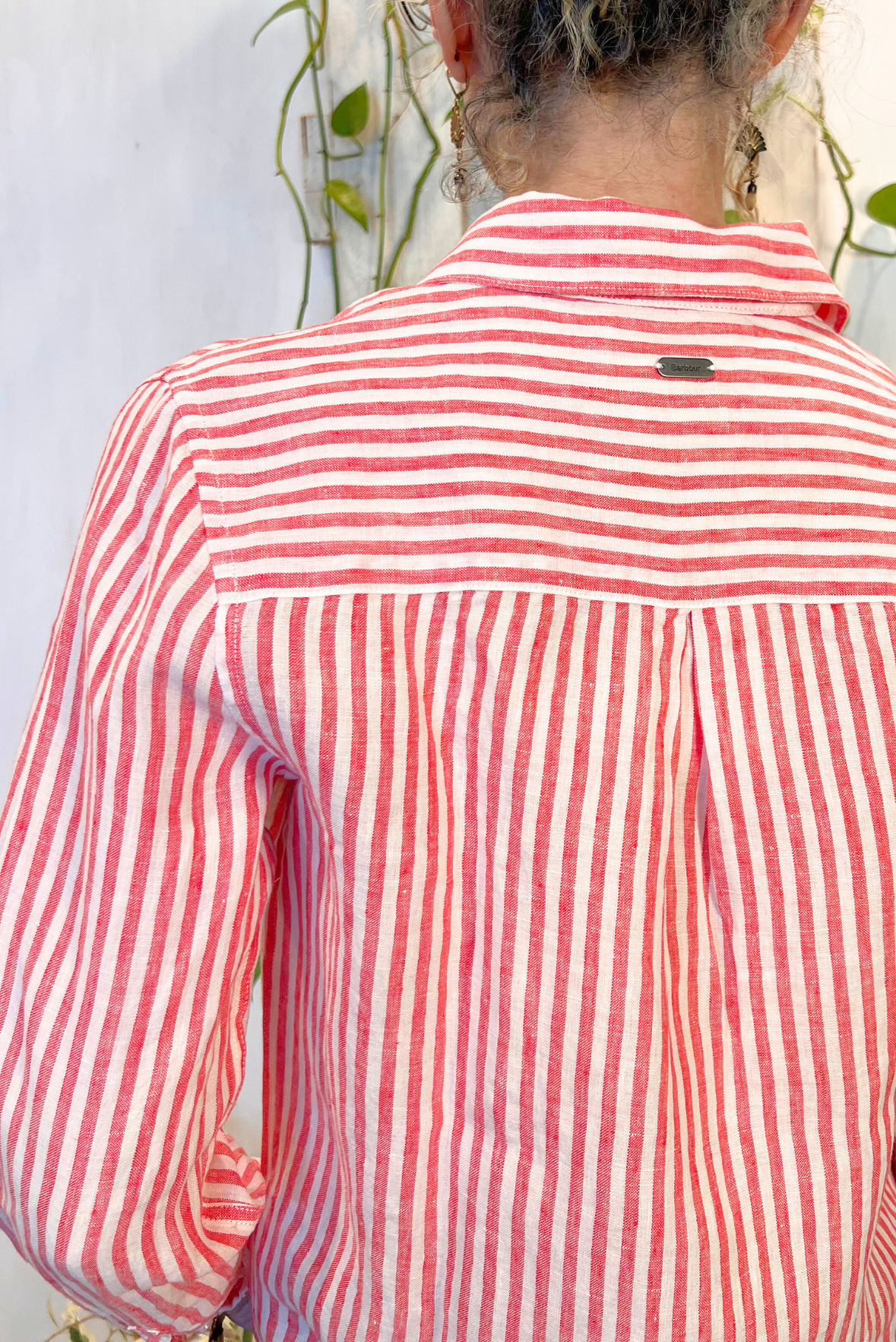 Camicia in lino a righe