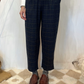 Pantalone con pinces in lana