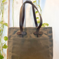 Tote bag manici in pelle