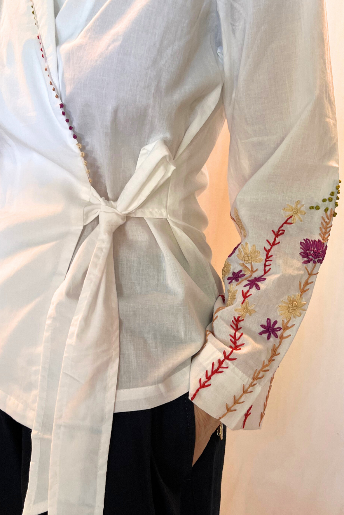 Camicia kimono ricami