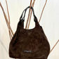 Shopping Due piccola in pelle scamosciata