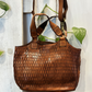 Borsa in pelle laserata
