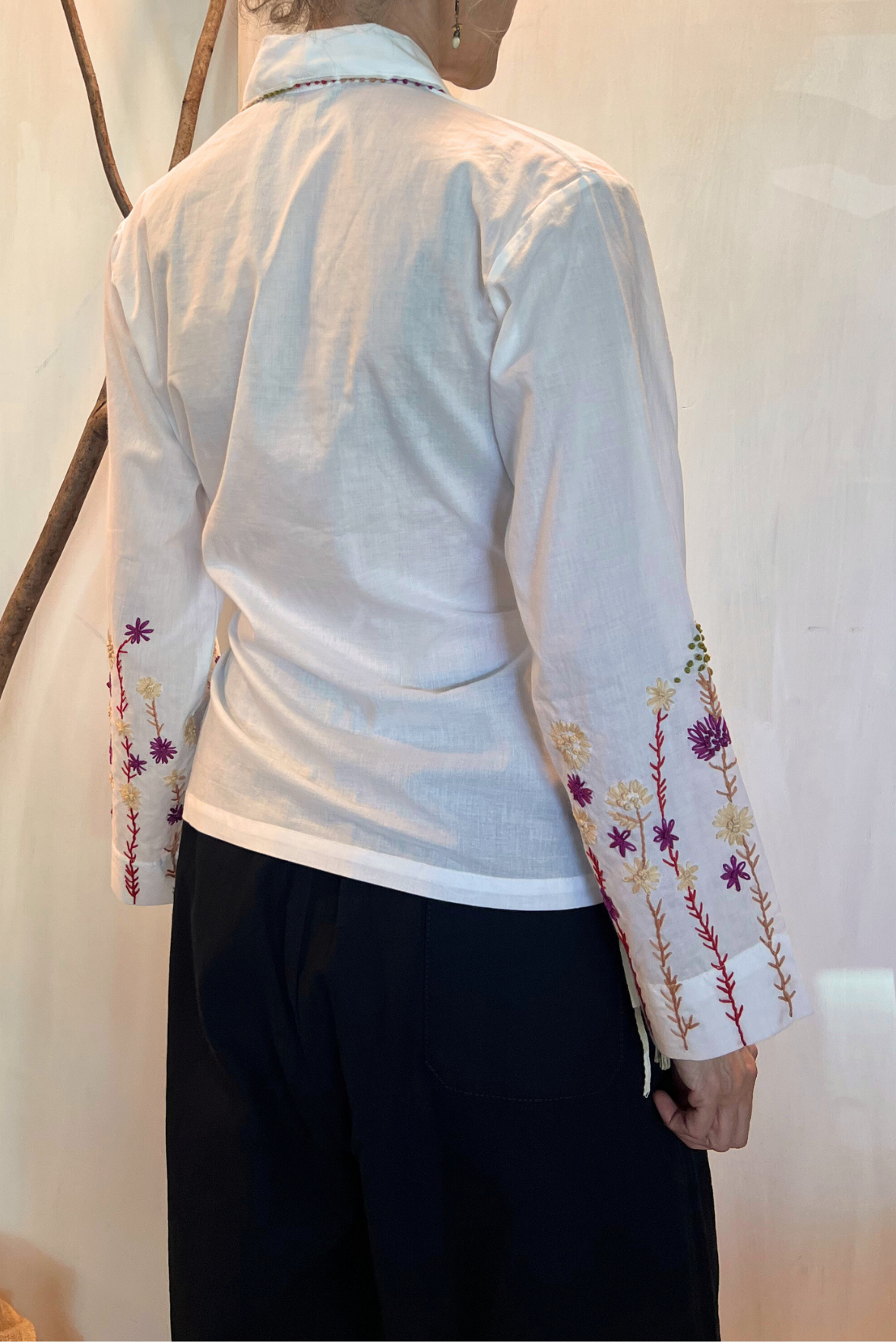 Camicia kimono ricami