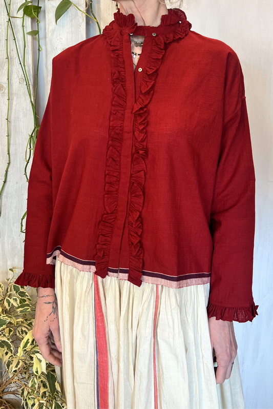 Camicia con ruches