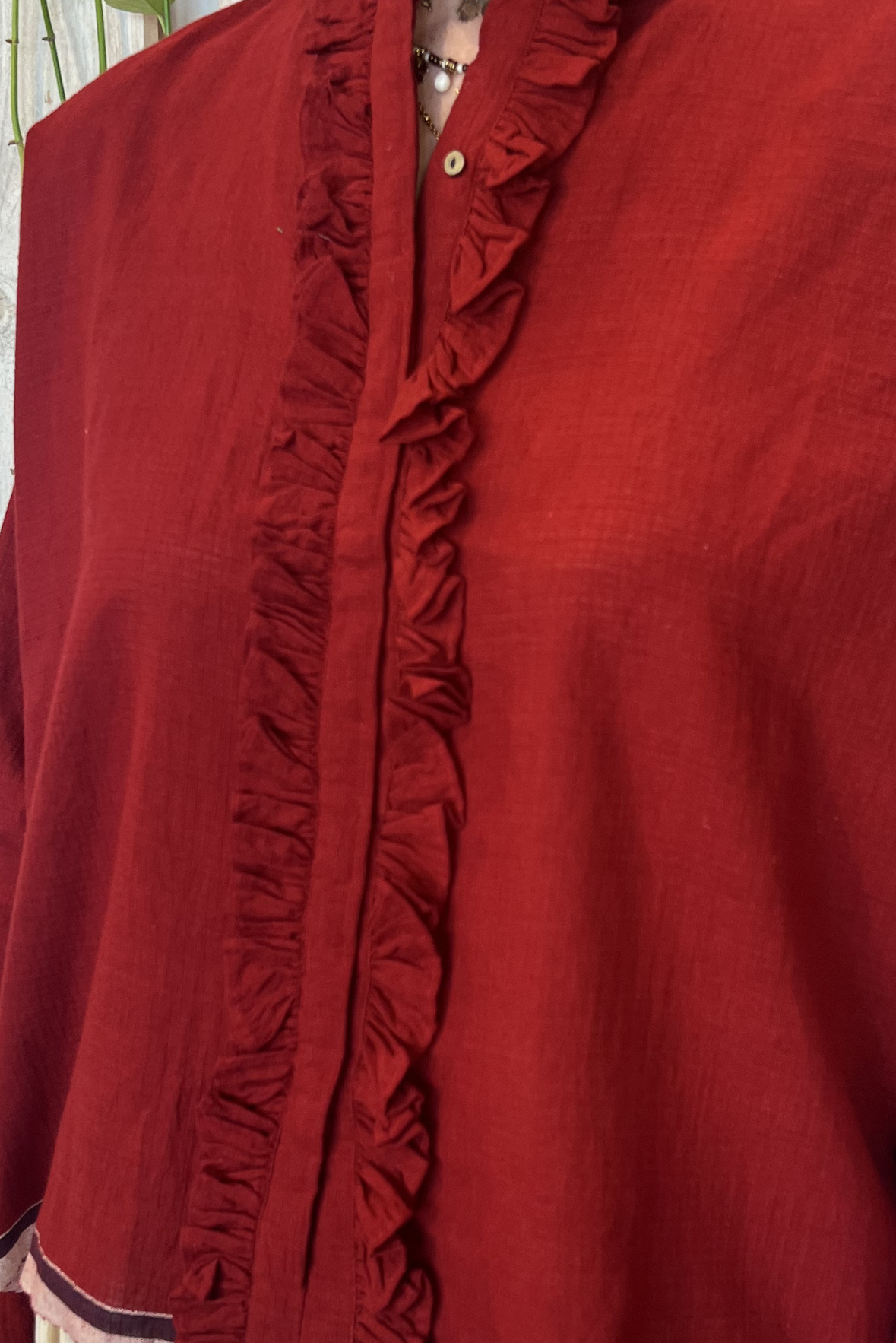 Camicia con ruches
