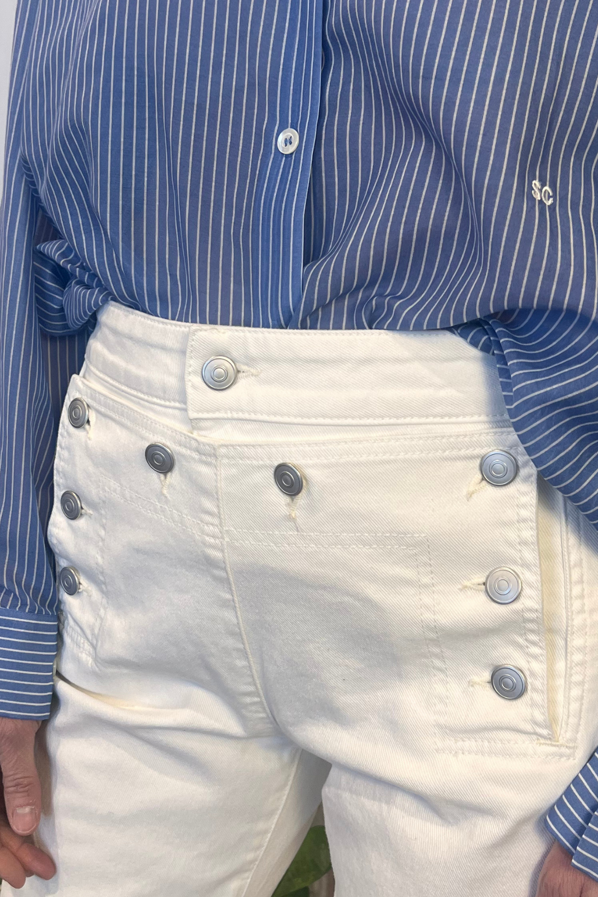 Jeans marine flare