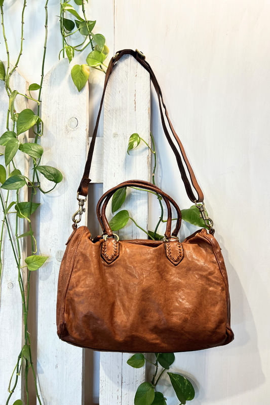 Borsa bauletto in pelle