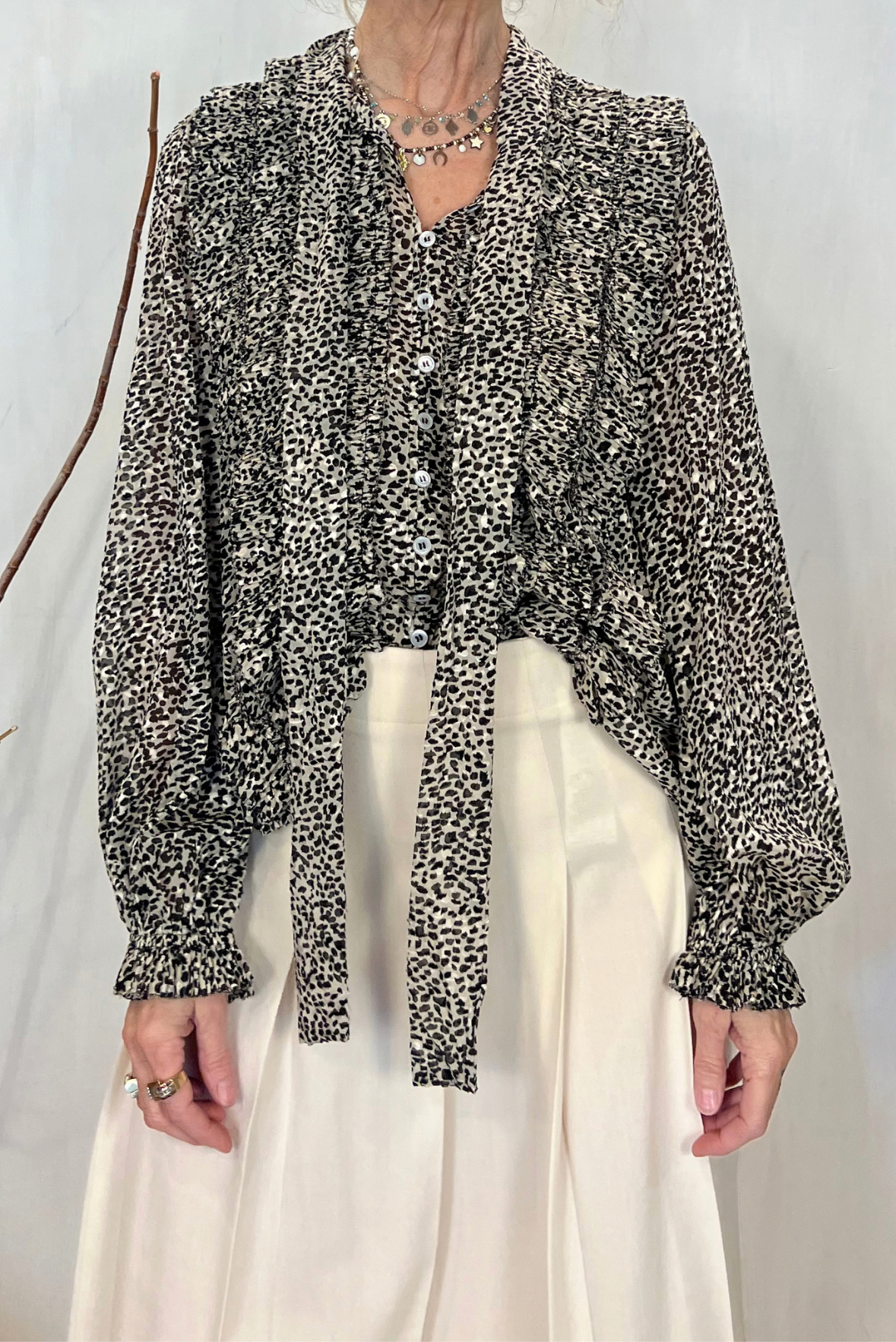 Camicia con rouches