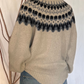 Maglia collo alto jaquard