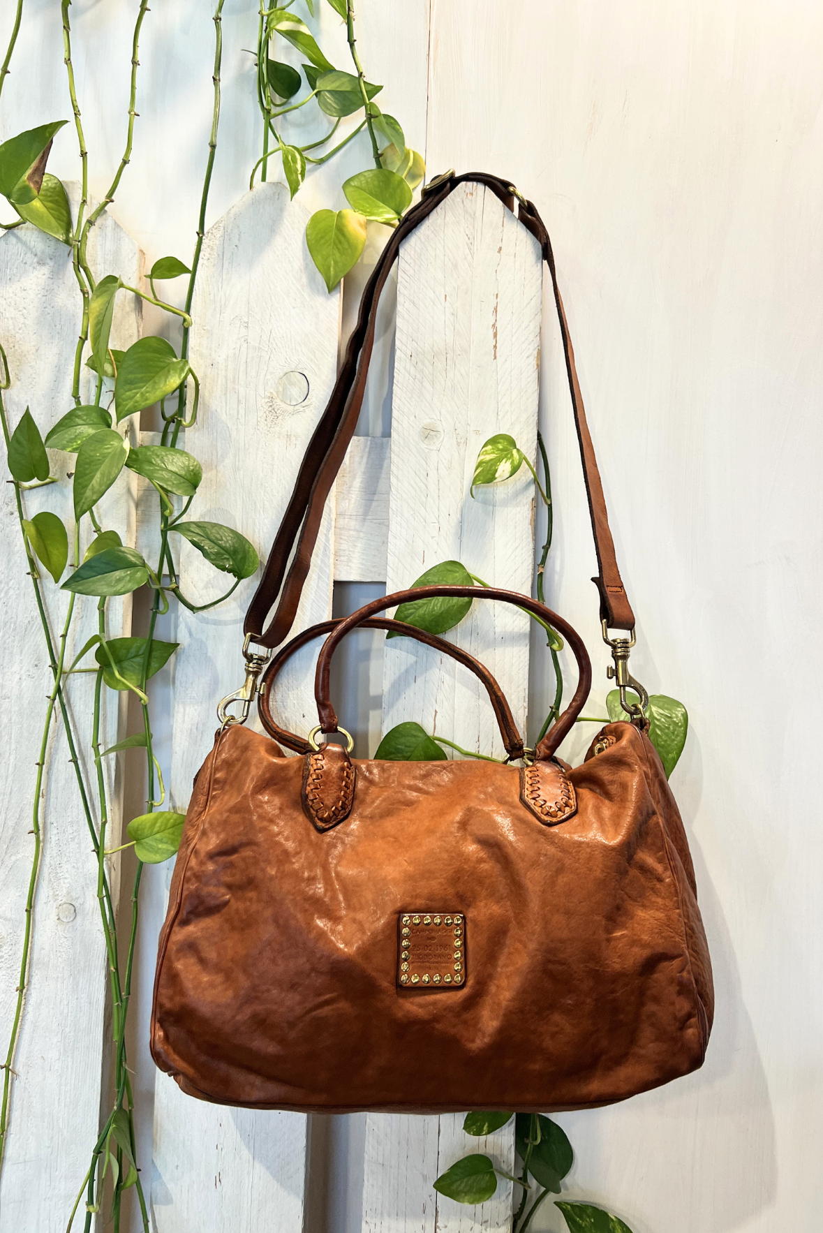 Borsa bauletto in pelle