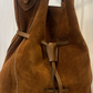 Secchiello Sienna in pelle scamosciata