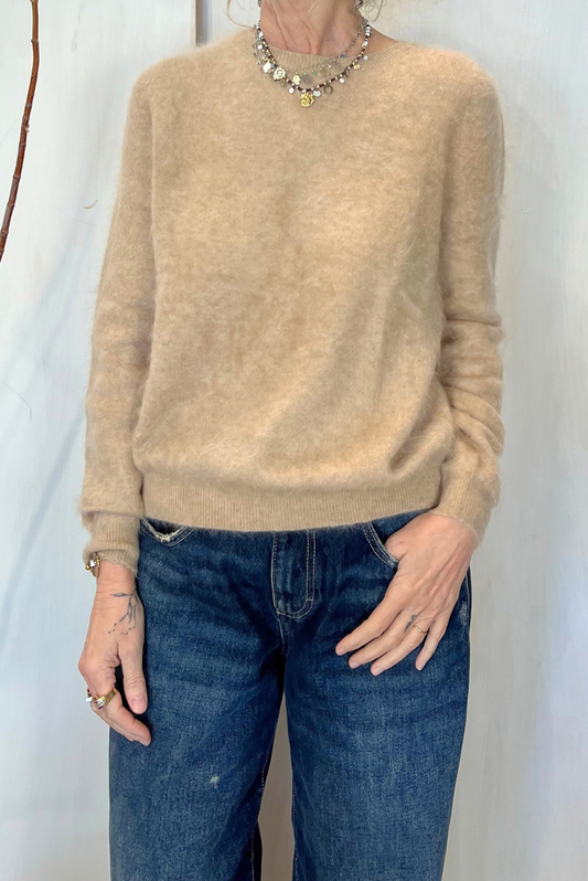 Maglia in cashmere peloso