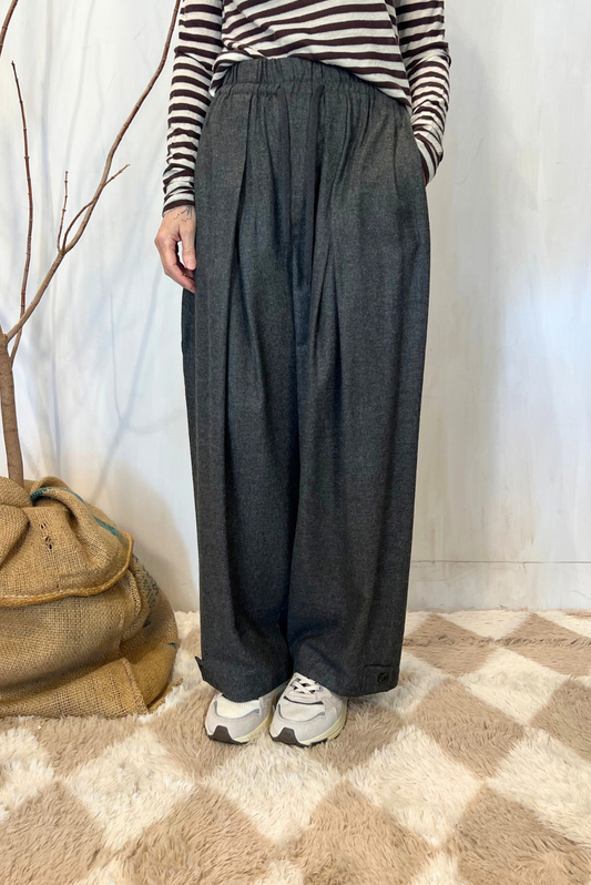 Pantalone palazzo in flanella