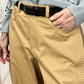 Pantalone balloon con cintura in pelle