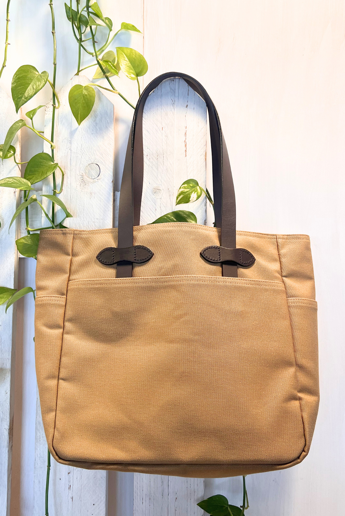 Tote bag manici in pelle