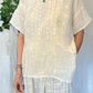 Blusa in lino con ricami