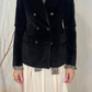 Blazer Coreen in velluto liscio