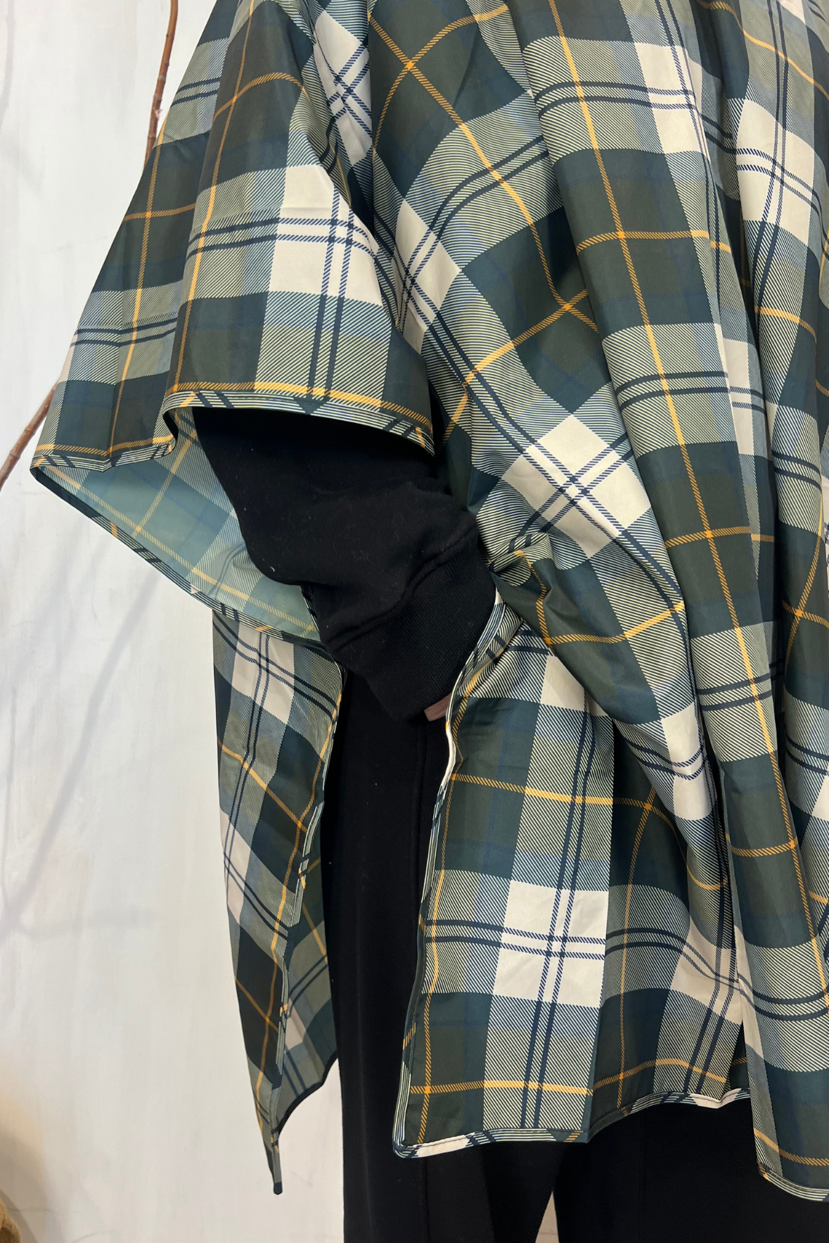Poncho impermeabile tartan