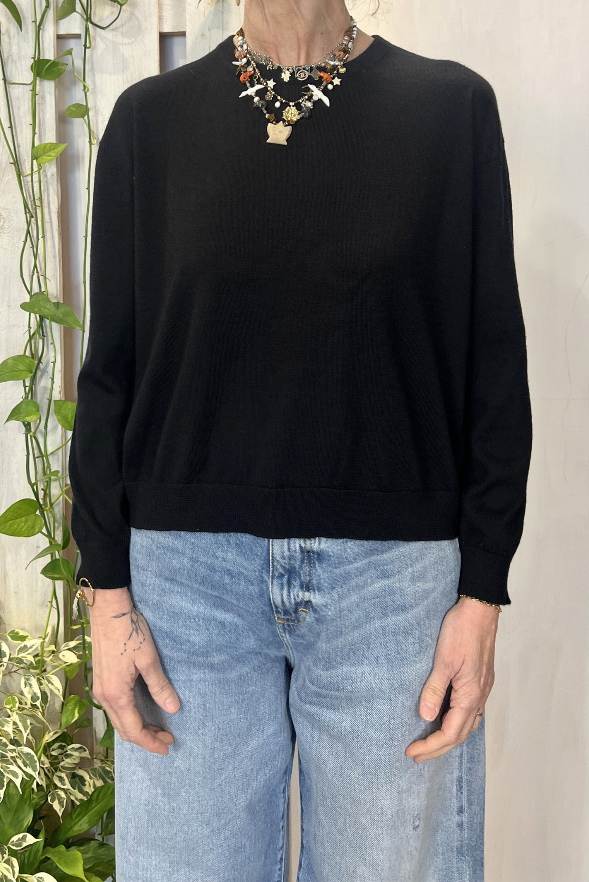 Maglia cashmere misto seta