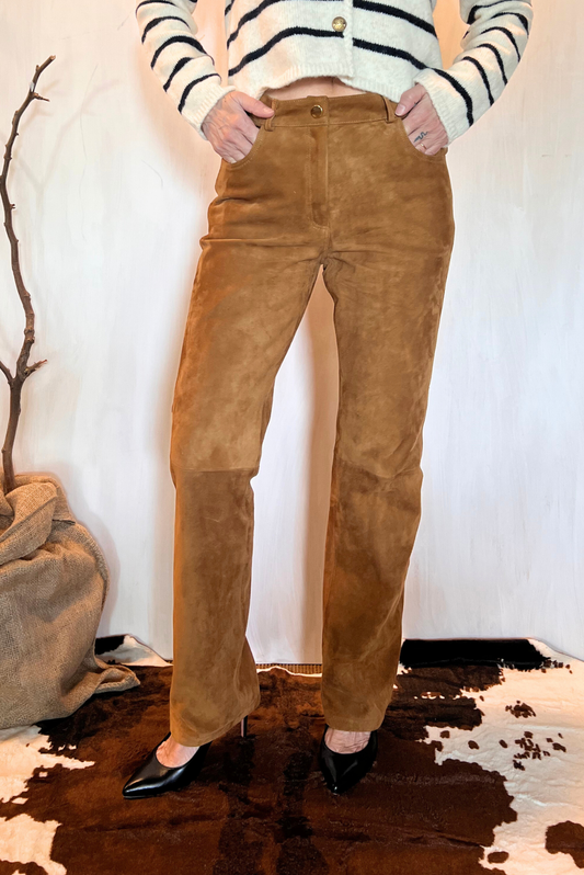 Pantalone in suede 100% pelle