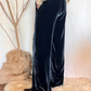 Pantalone in velluto misto seta