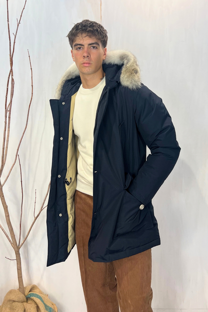 Arctic Parka in Ramar Cloth con pelliccia removibile