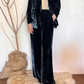 Pantalone in velluto misto seta