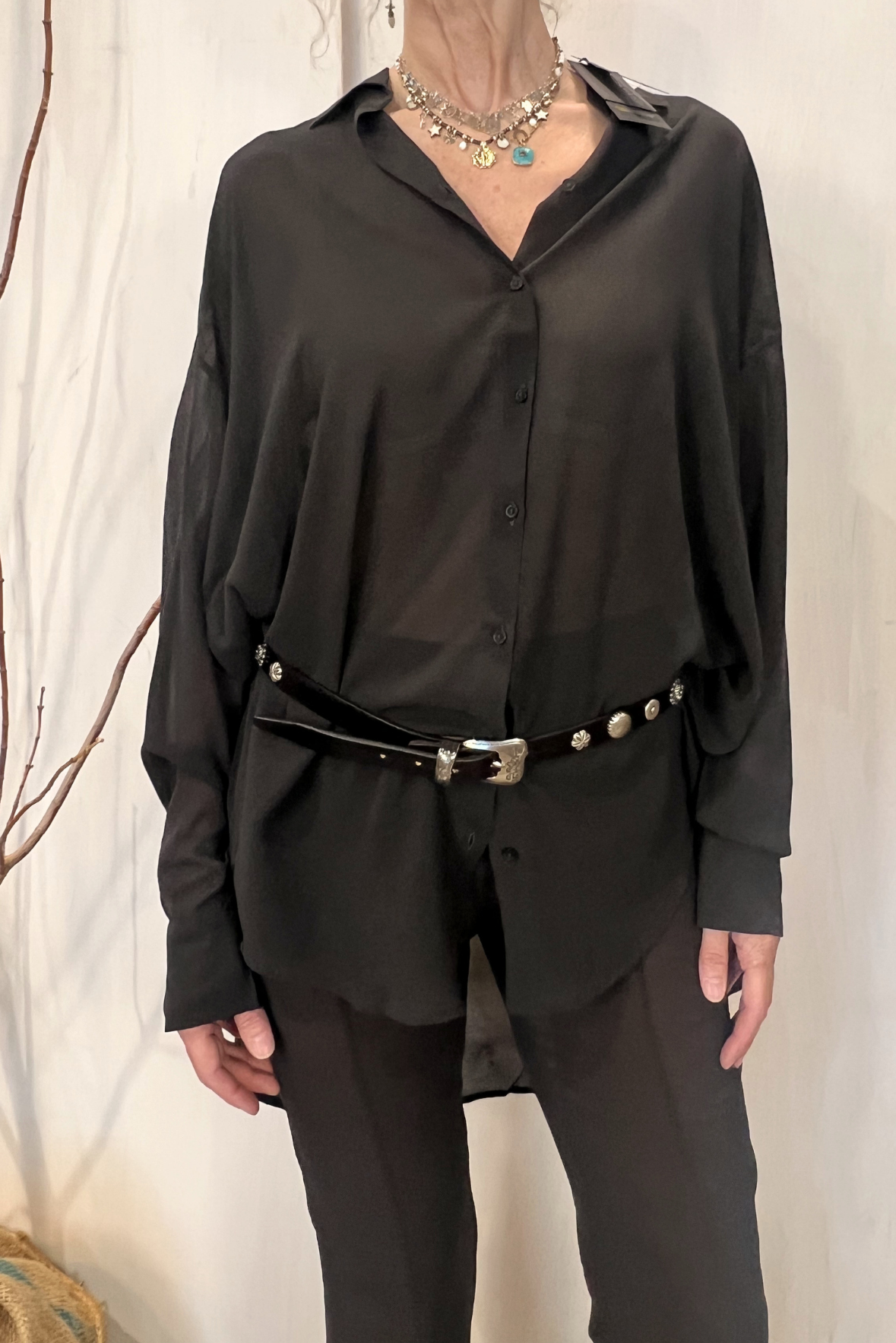 Camicia over in seta
