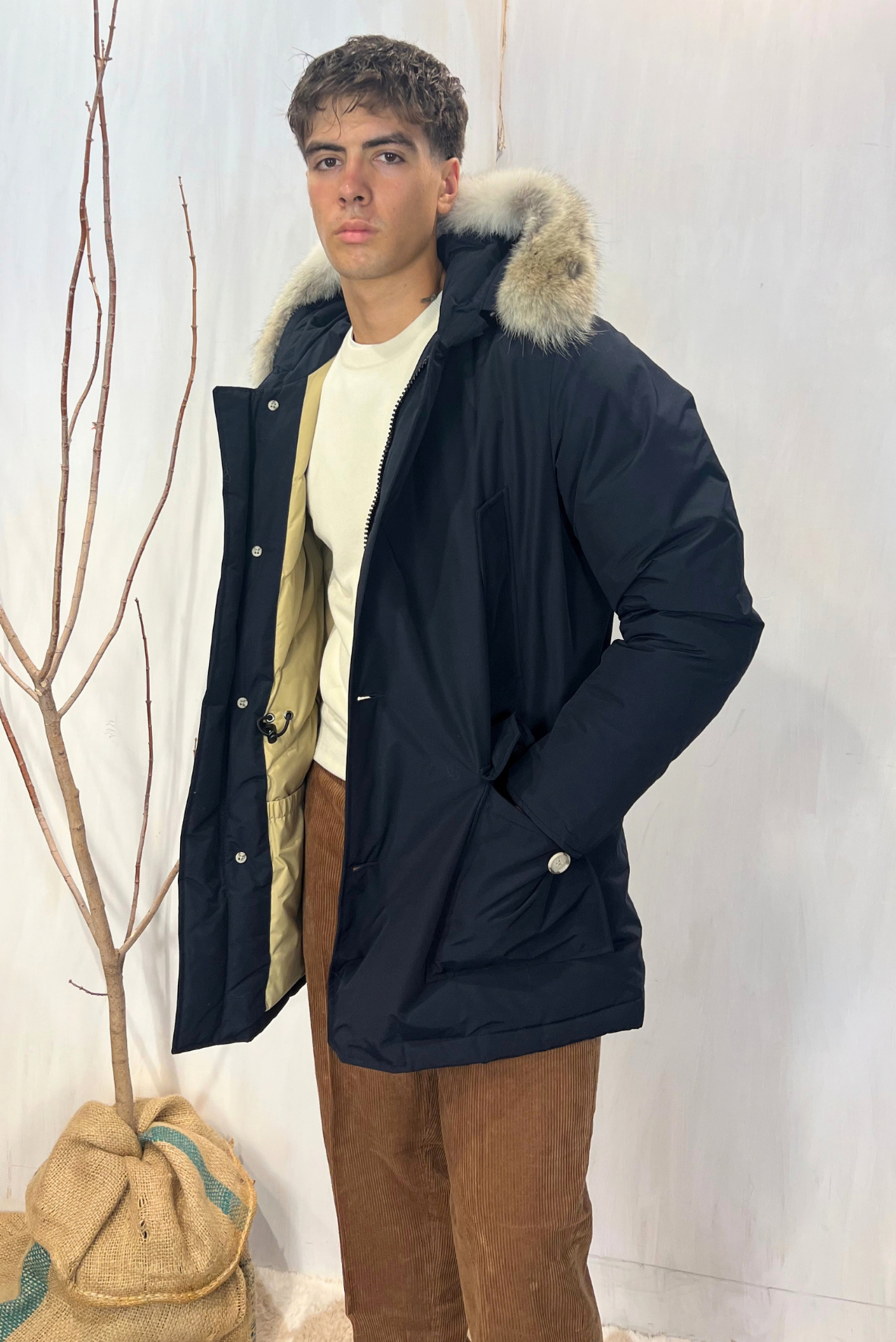 Arctic Parka in Ramar Cloth con pelliccia removibile