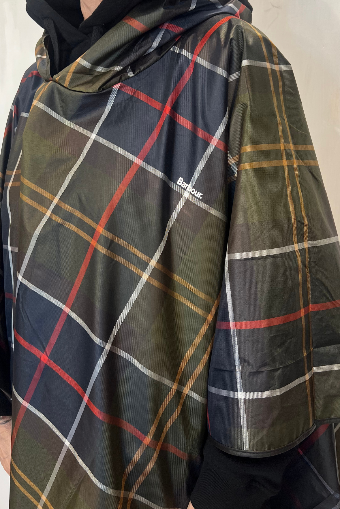 Poncho impermeabile tartan