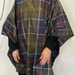 Poncho impermeabile tartan
