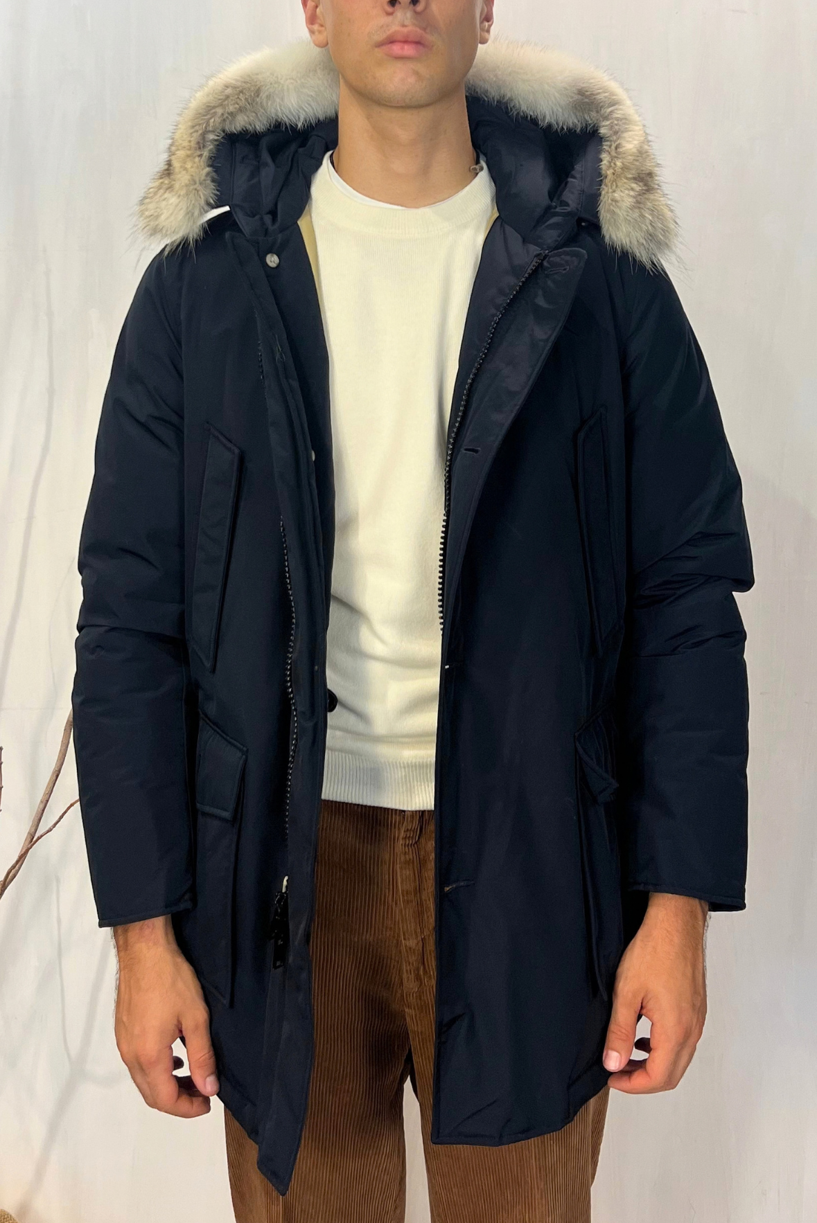 Arctic Parka in Ramar Cloth con pelliccia removibile