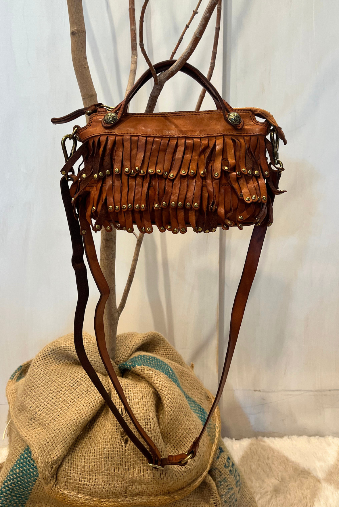 Borsa Melissa con frangine