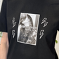 T-shirt con stampa e ricami