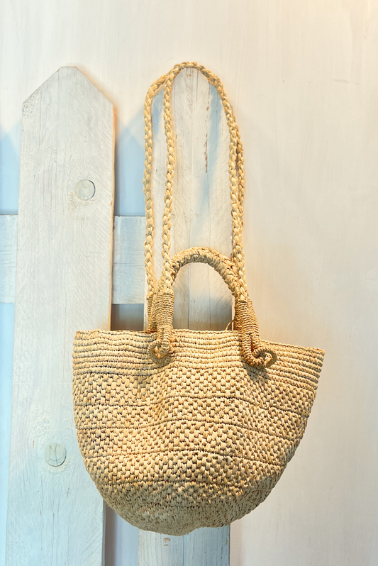 Shopper in rafia doppi manici