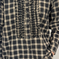 Camicia scozzese con ruches