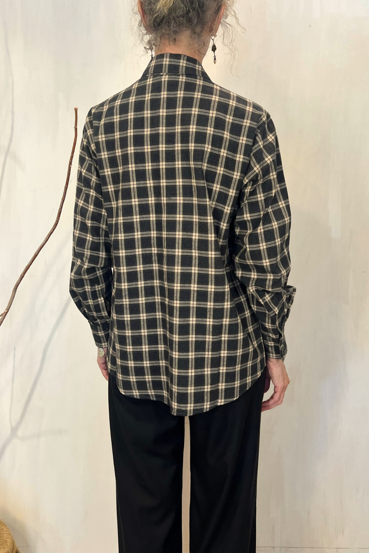Camicia scozzese con ruches