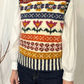 Gilet jaquard in lana merino