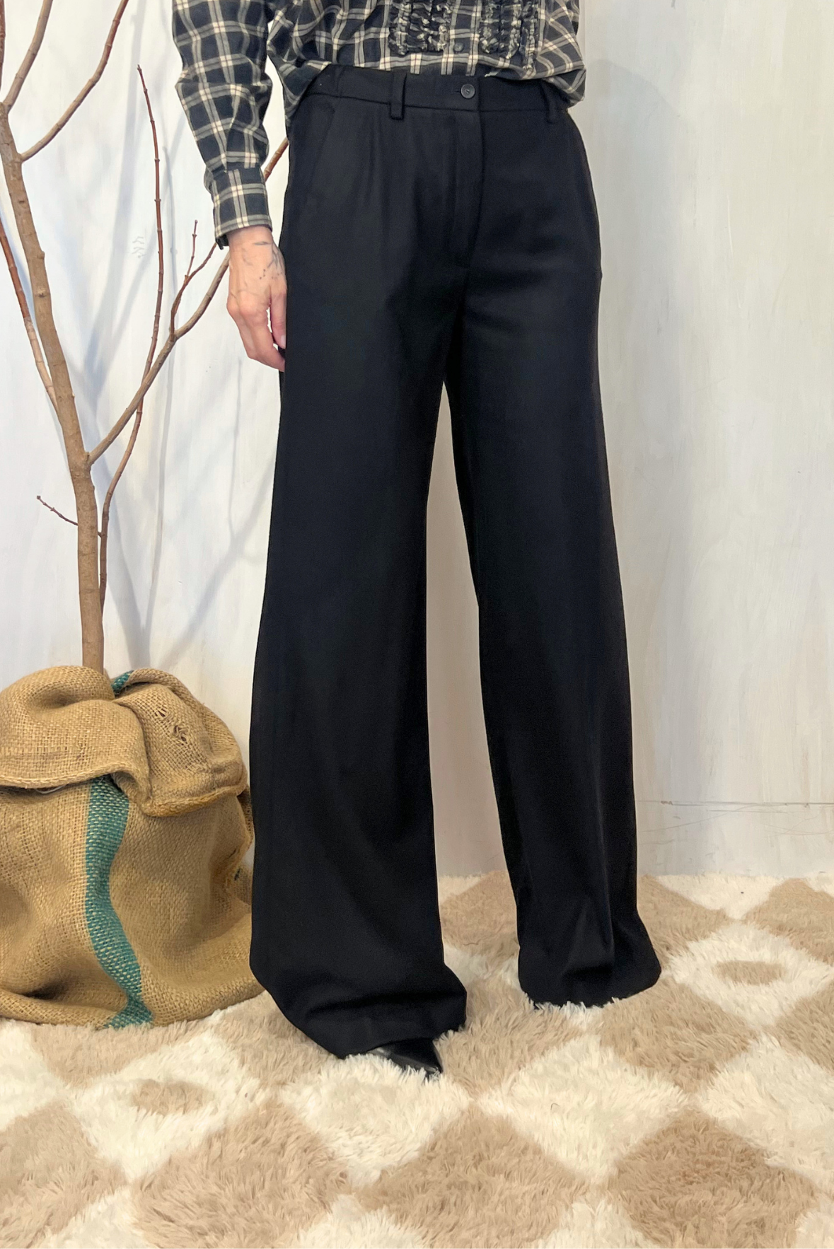 Pantalone chino gamba larga